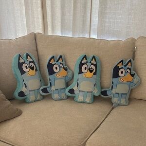 Bluey Plush Pillow Set of 4
